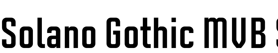 Solano Gothic MVB Std Bold Retro Yazı tipi ücretsiz indir